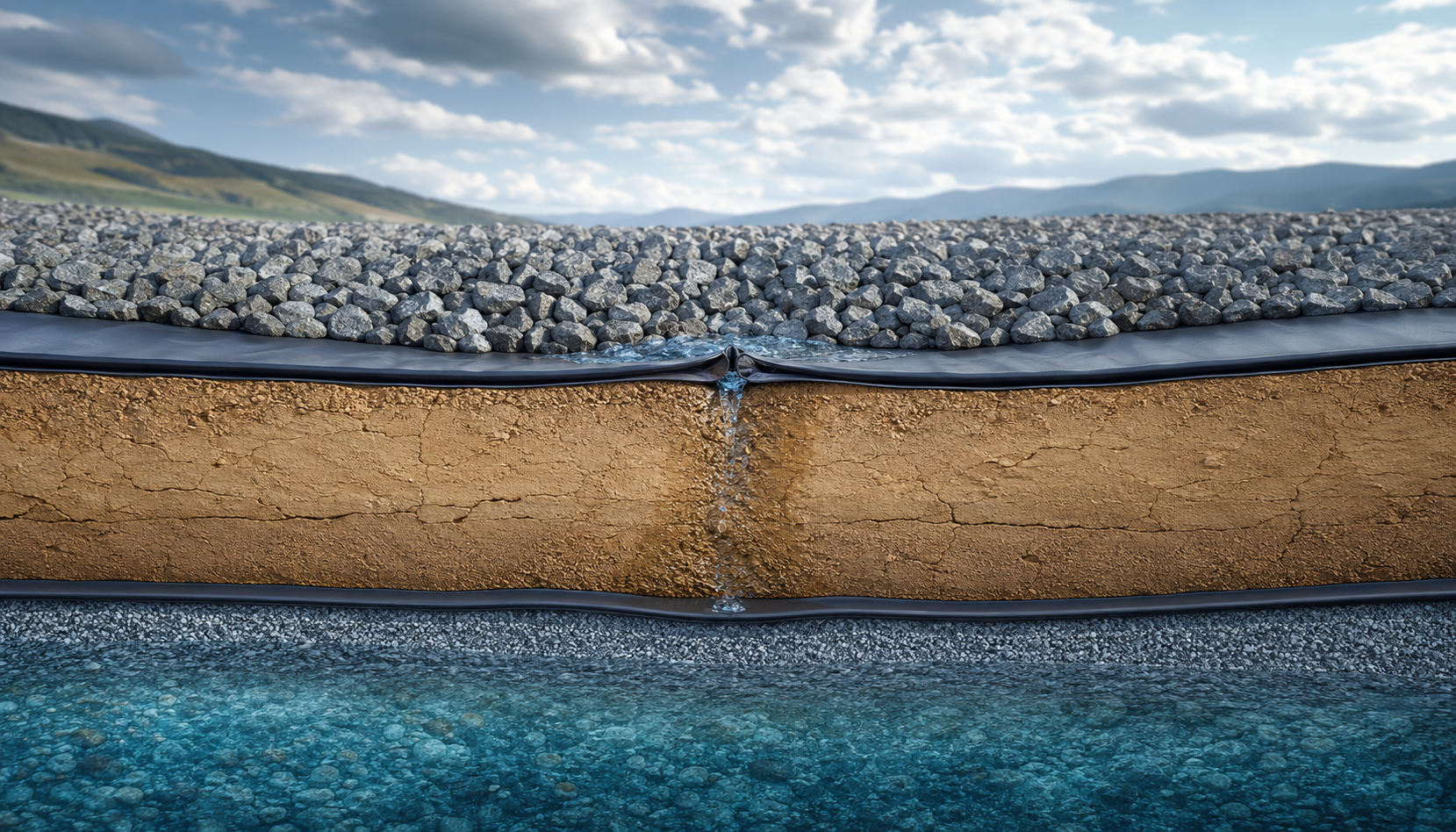 Calculating Leakage through Composite Liners research report illustration