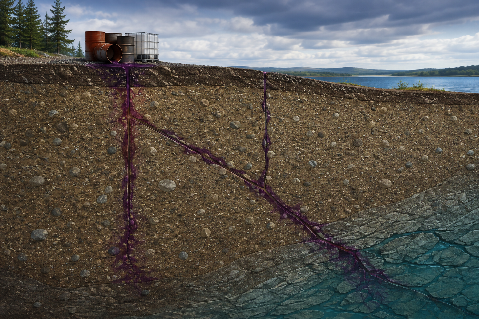 Contaminant Migration through Fractured Till research report illustration