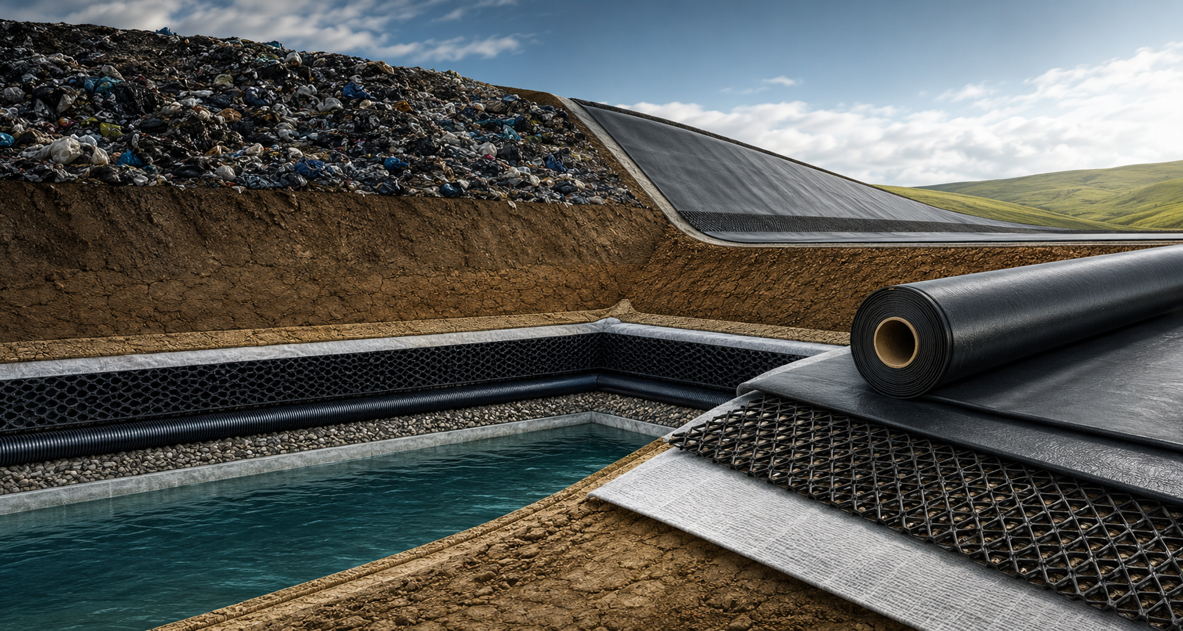 Geosynthetics in Waste Containment research report illustration