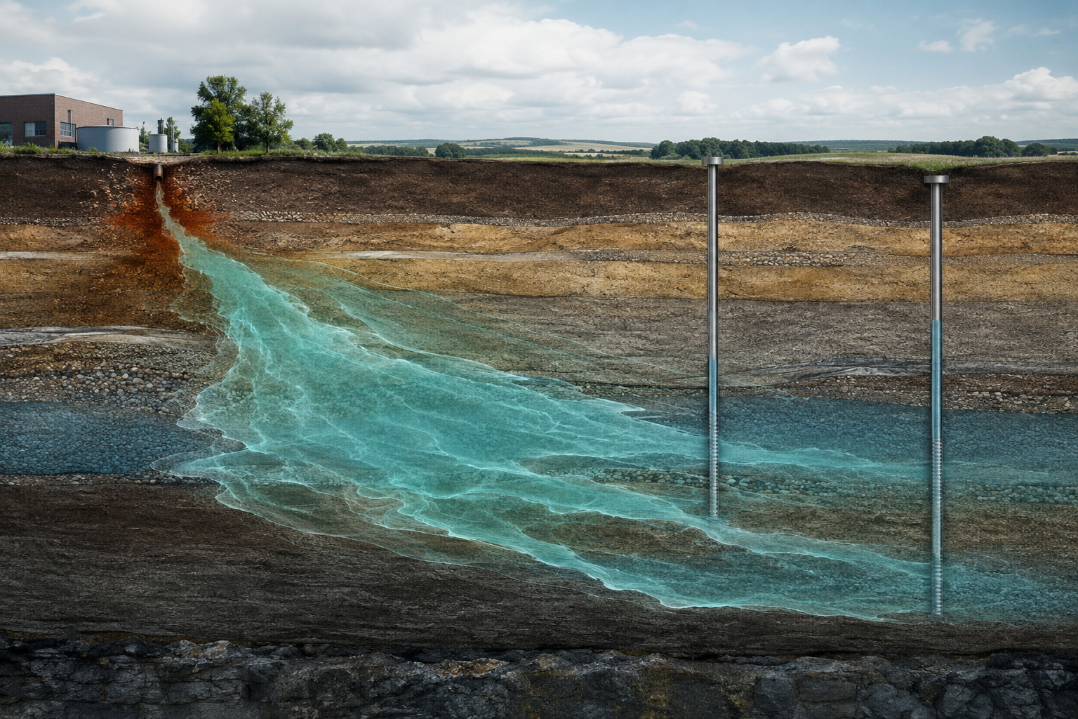 Modelling of 2D Contaminant Migration research report illustration