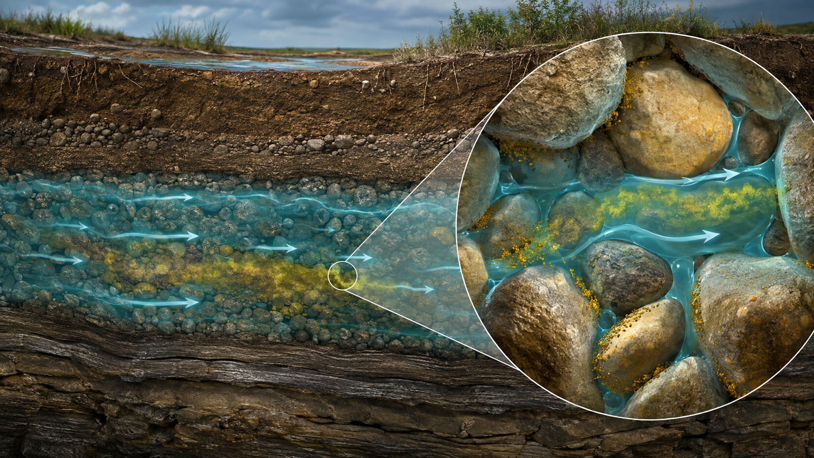 Movement of Pollutants through the Subsurface research report illustration