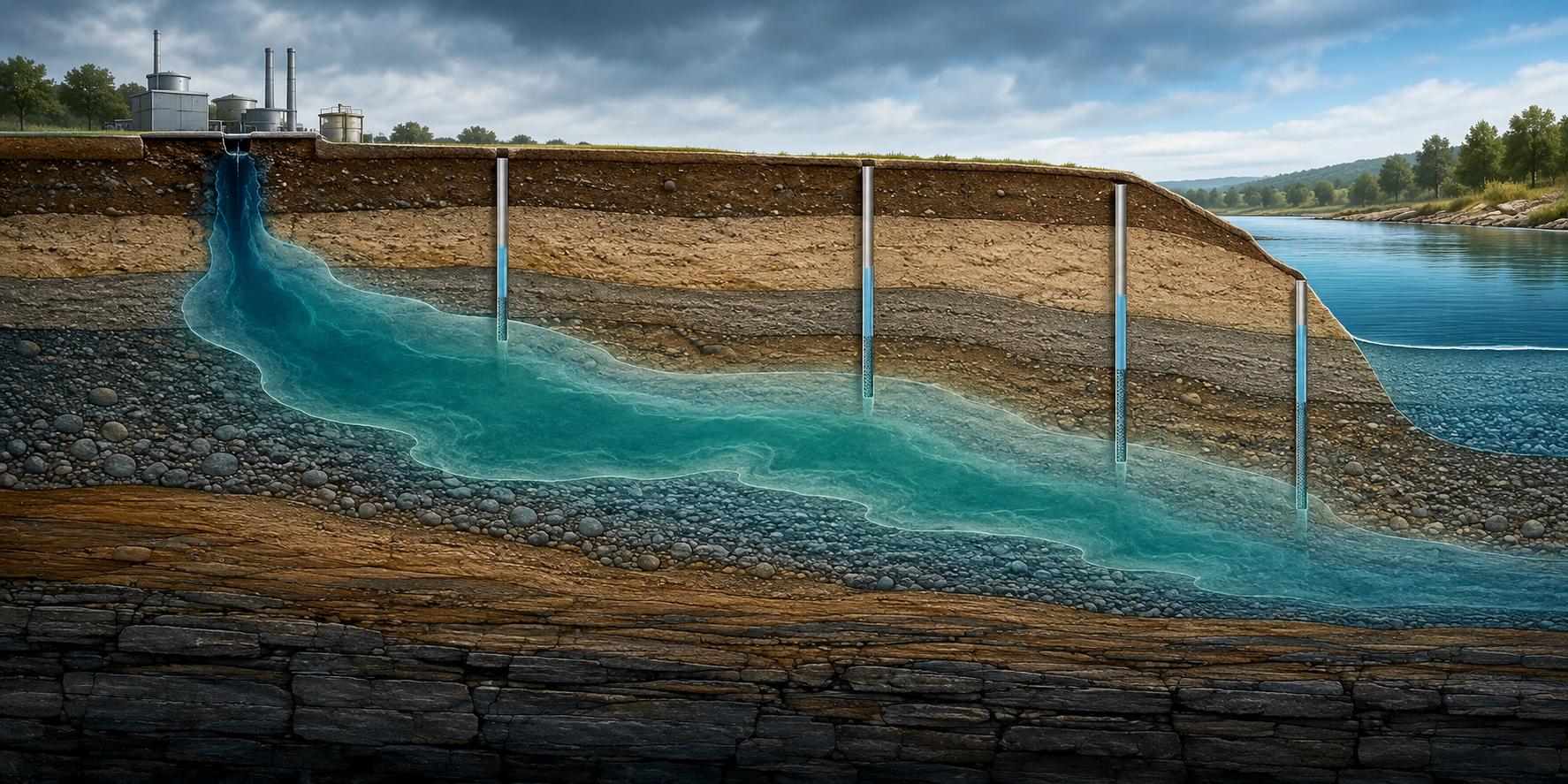 Two-Dimensional Pollutant Migration research report illustration