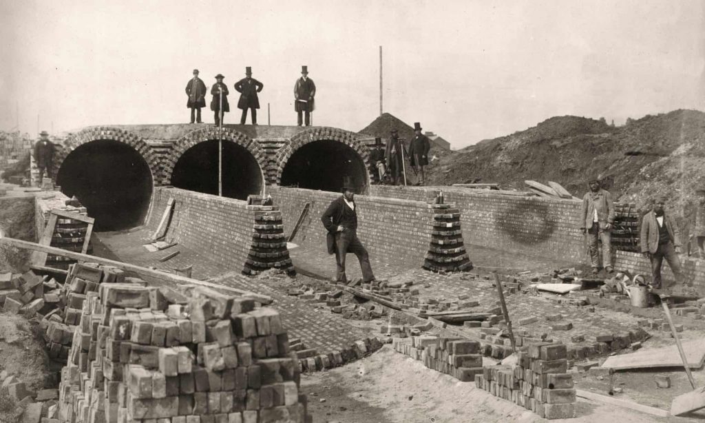 Picture of 19th century environmental engineers.