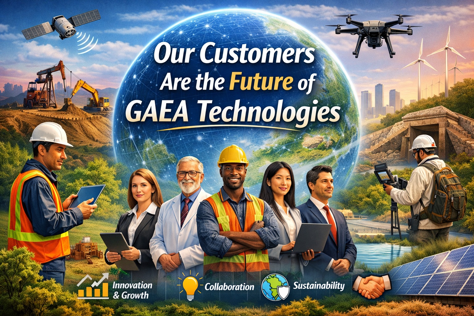 Engineers and professionals representing customers driving innovation and sustainability at GAEA Technologies