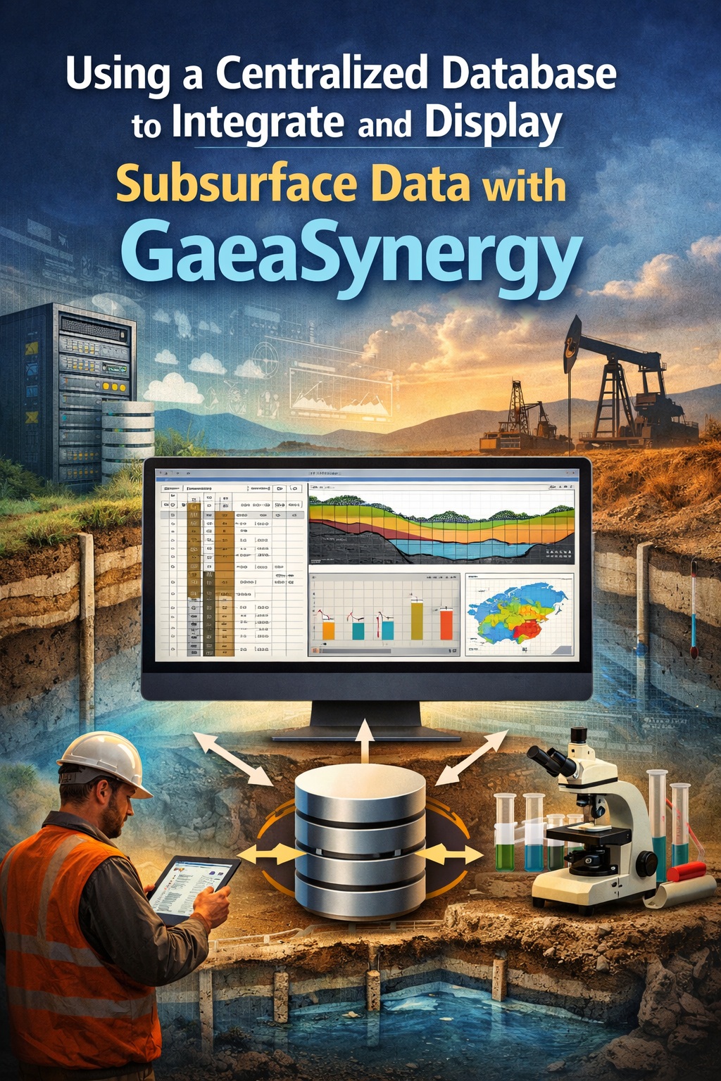 Centralized database integrating and displaying subsurface geotechnical and environmental data using GaeaSynergy software