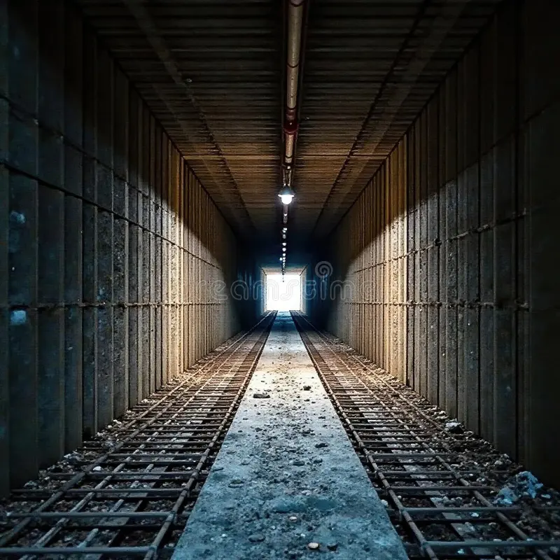 Rebar cage within Metro Tunnel Foundation