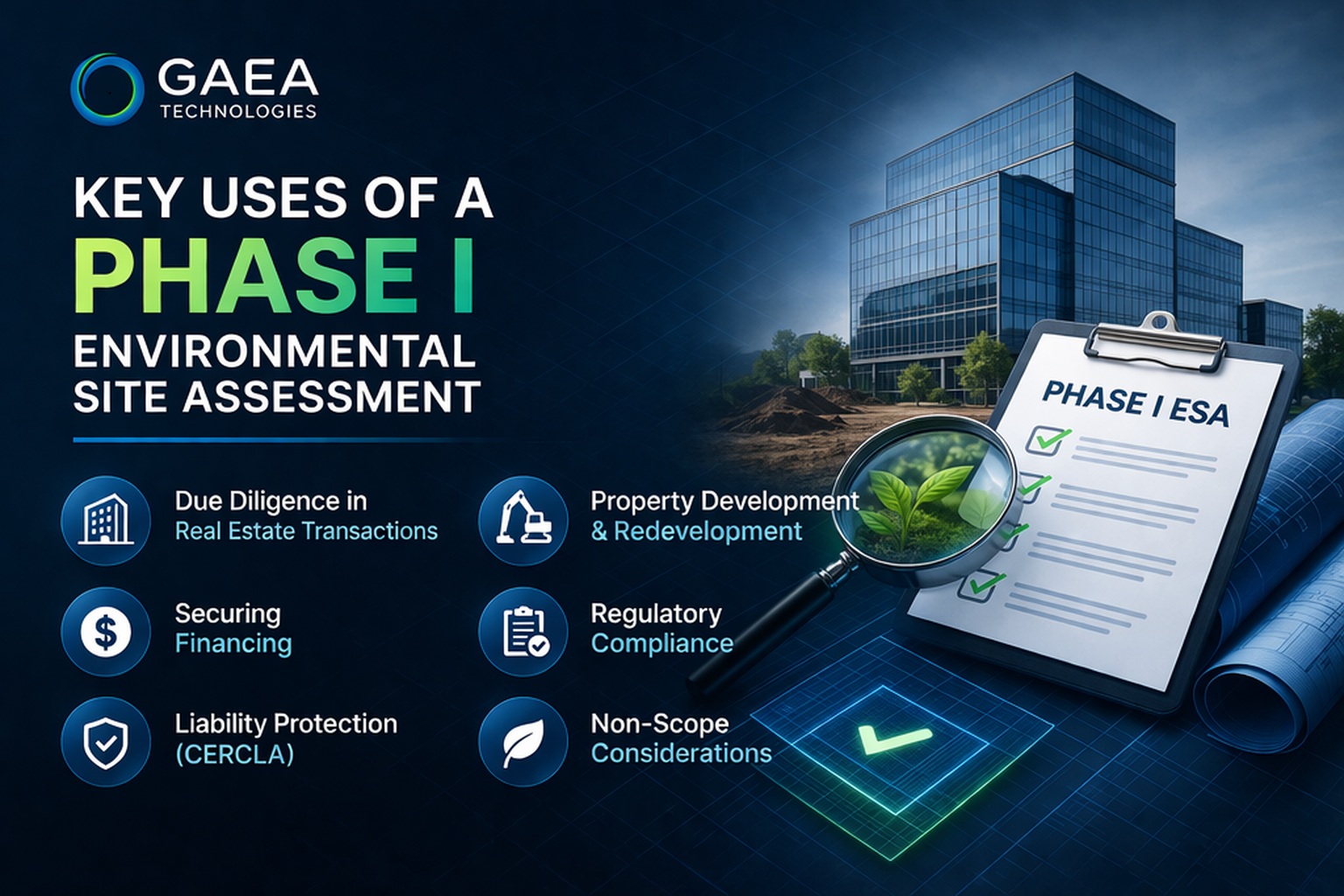 Key uses of a Phase I Environmental Site Assessment in commercial real estate including due diligence, financing, and compliance
