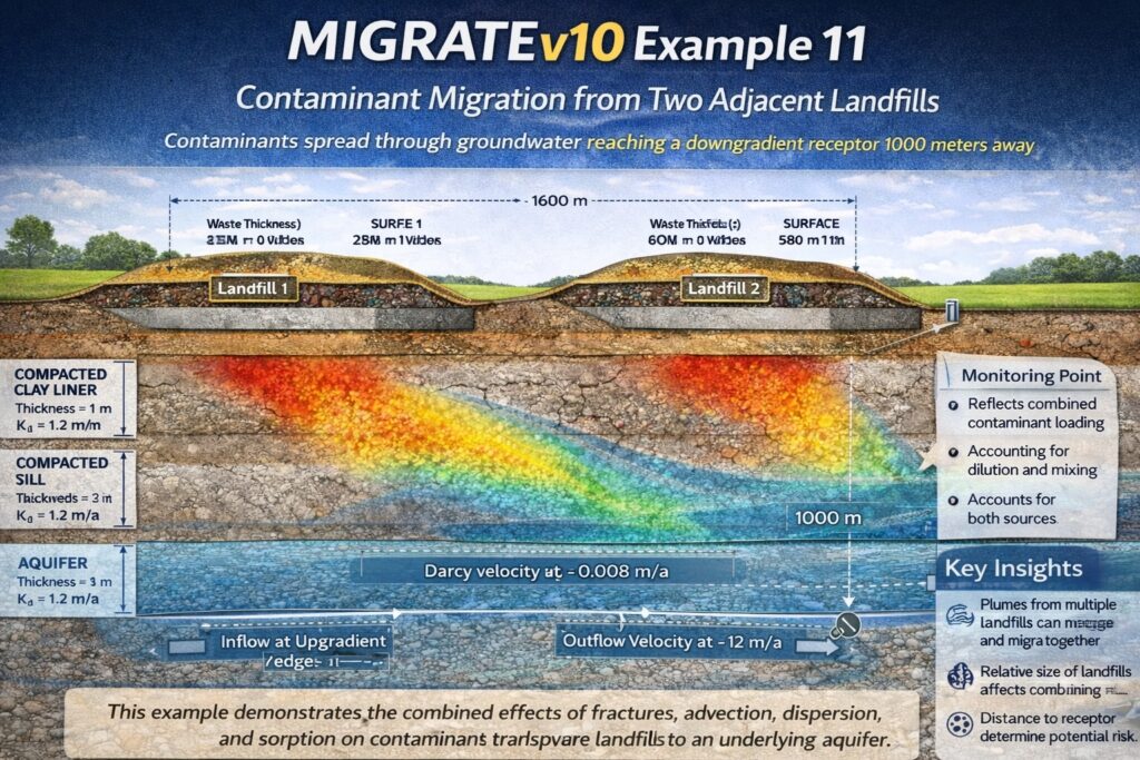 MIGRATEv10 Example 11 Multiple Landfill Model Overview - Knowledge Center