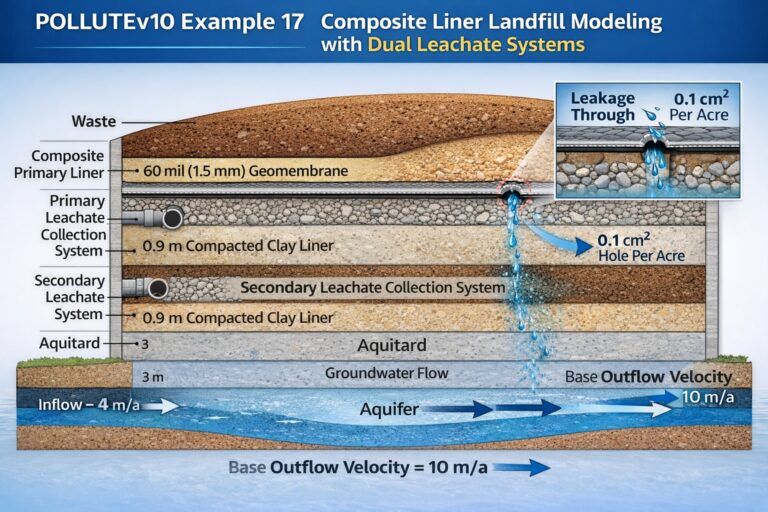 POLLUTEv10 Example 17: Detailed Landfill Modeling - Knowledge Center