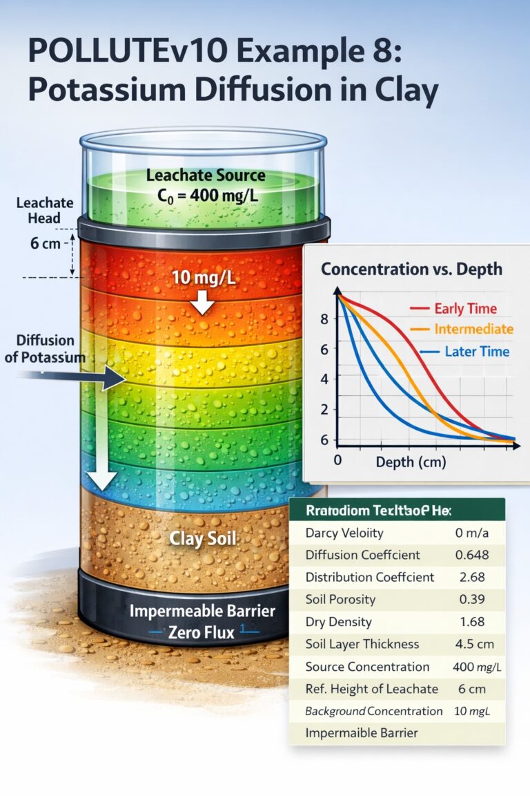 POLLUTEv10 Example 8: Understanding Potassium Diffusion - Knowledge Center