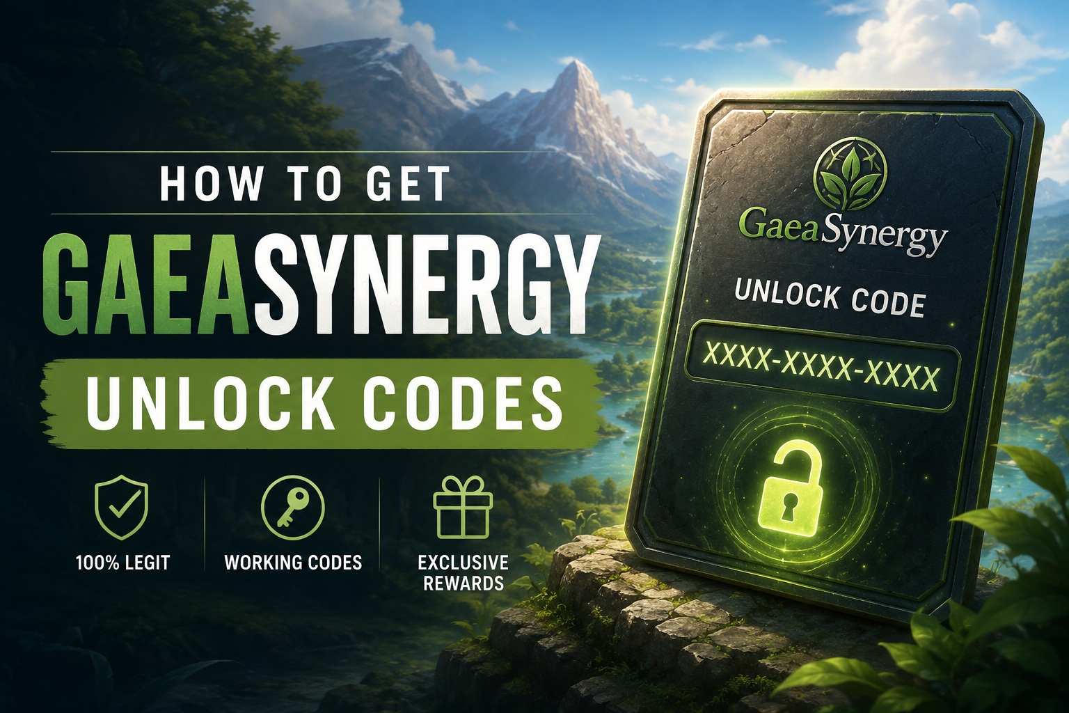 GaeaSynergy unlock code management screen and licensing concept for software activation tutorial